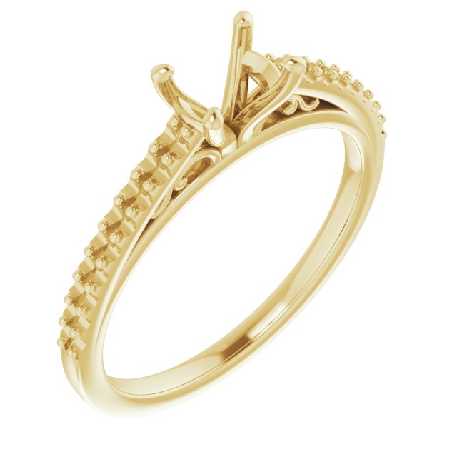 Accented Cathedral Engagement Ring