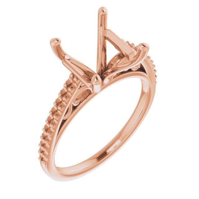 Accented Cathedral Engagement Ring