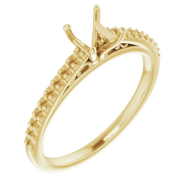 Accented Cathedral Engagement Ring