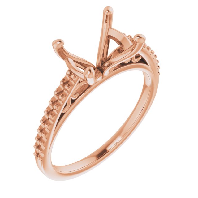 Accented Cathedral Engagement Ring
