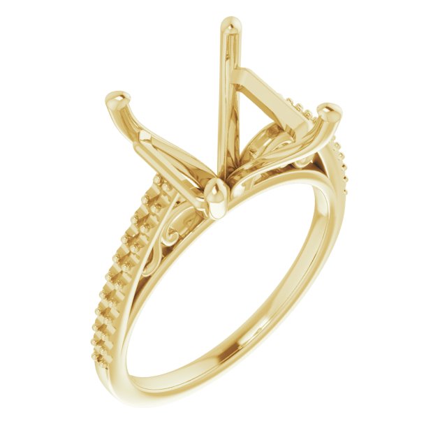 Accented Cathedral Engagement Ring