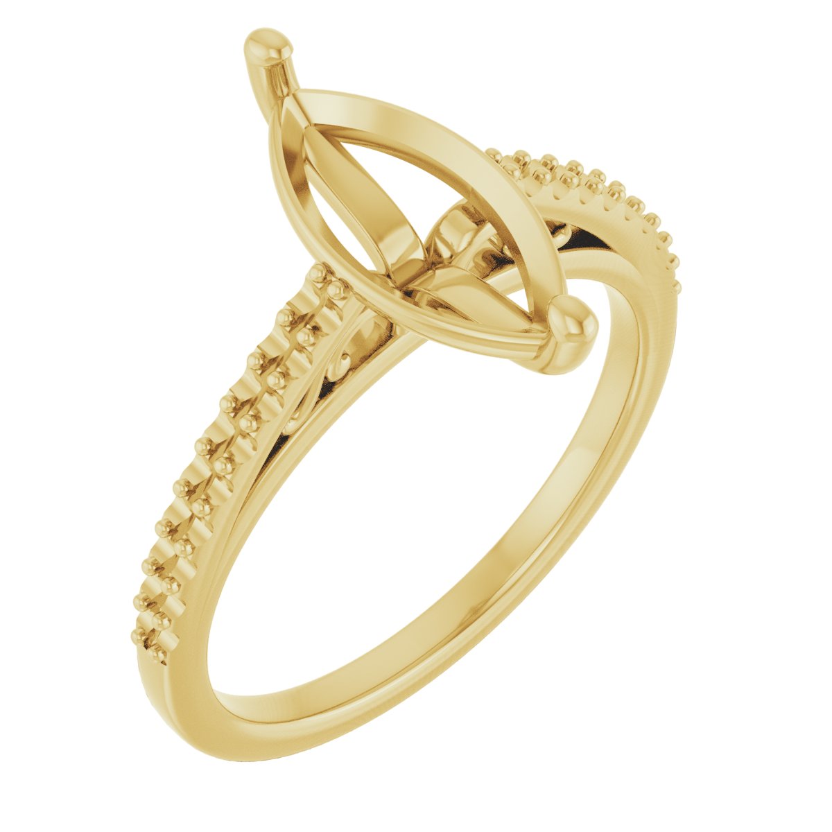 Accented Cathedral Engagement Ring