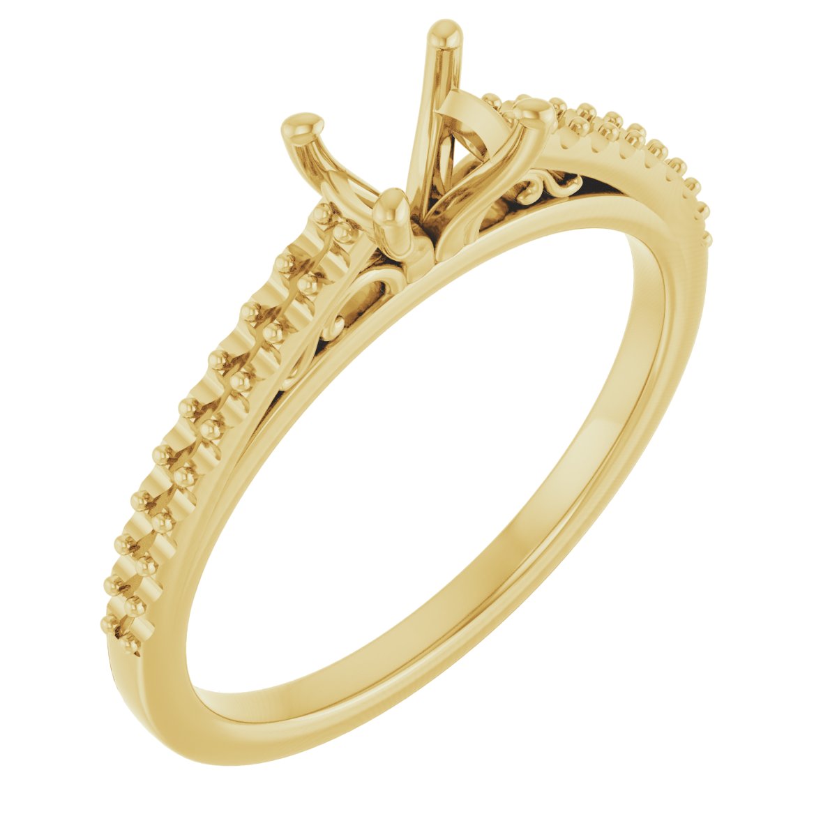 Accented Cathedral Engagement Ring