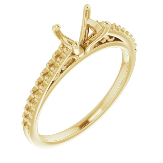 Accented Cathedral Engagement Ring