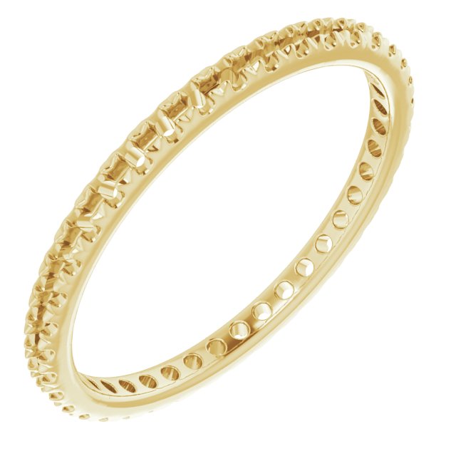 14K Yellow .50 CTW French Set Diamond Eternity Band Size 8 Ref 14325222