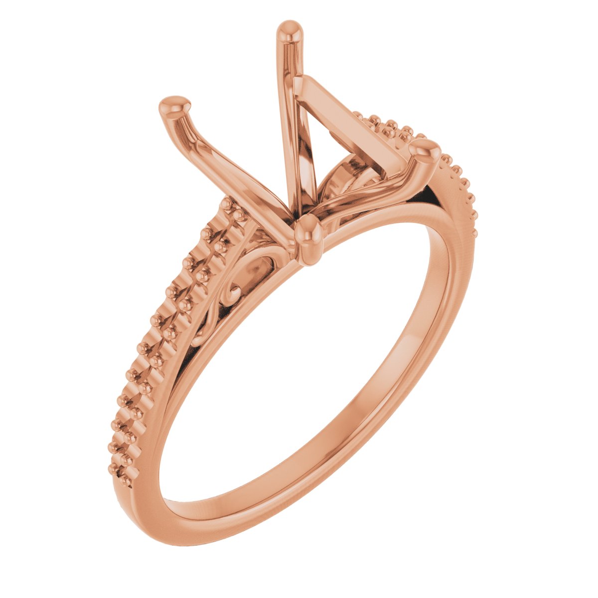 Accented Cathedral Engagement Ring