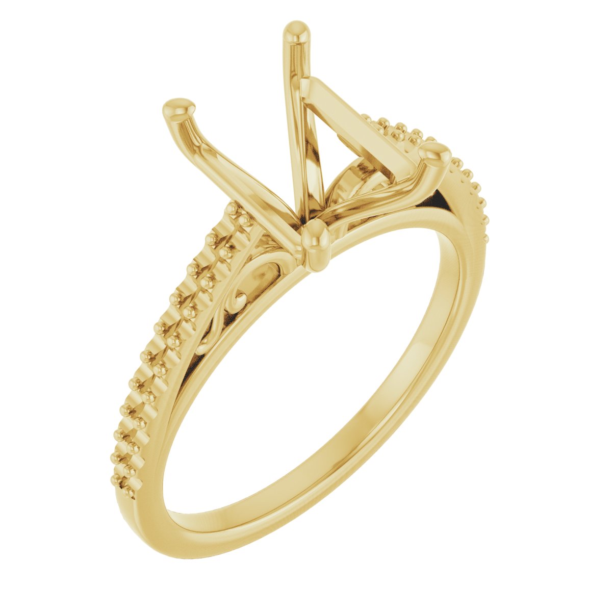 Accented Cathedral Engagement Ring