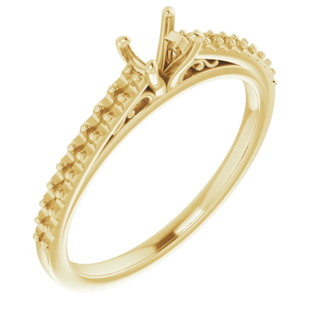 Accented Cathedral Engagement Ring