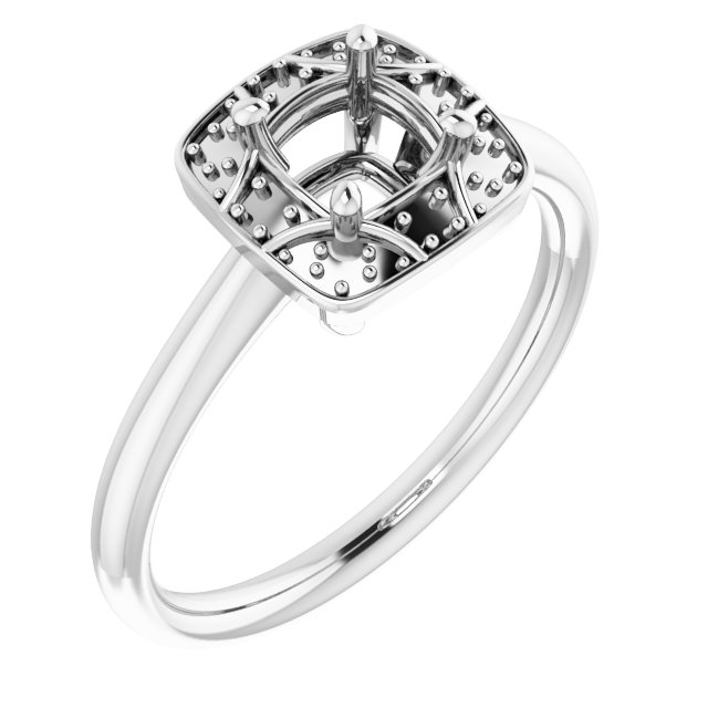 Halo-Style Vintage-Inspired Engagement Ring
