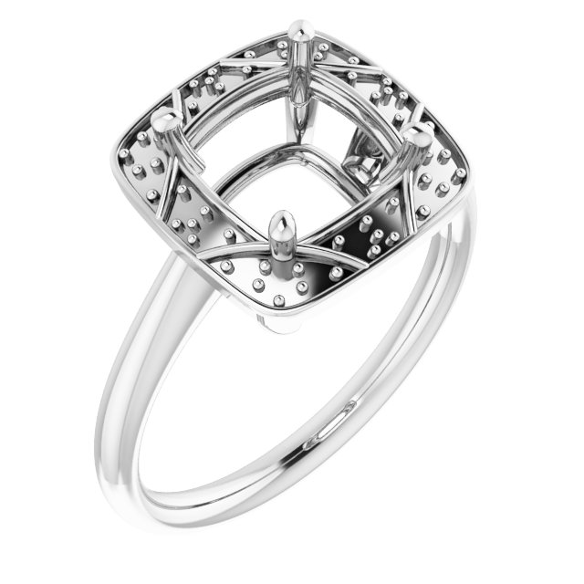 Halo-Style Vintage-Inspired Engagement Ring