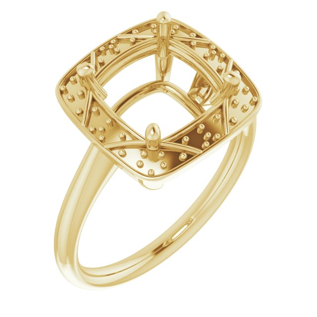 Halo-Style Vintage-Inspired Engagement Ring