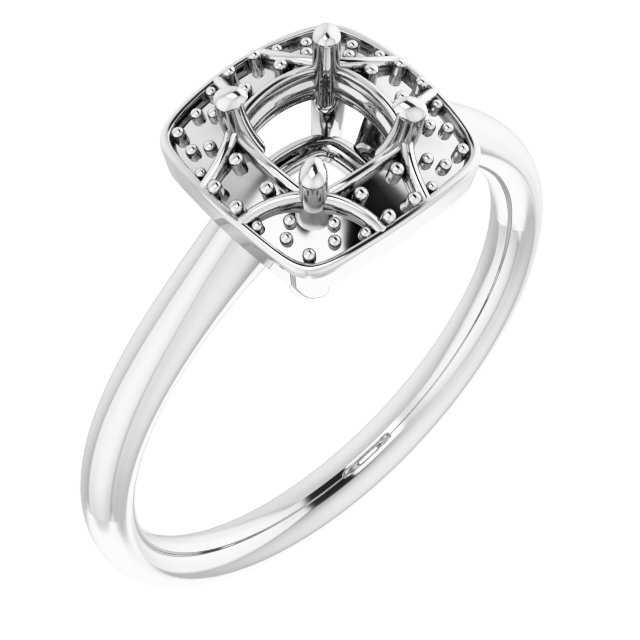 Halo-Style Vintage-Inspired Engagement Ring