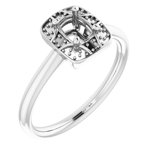 Halo-Style Vintage-Inspired Engagement Ring