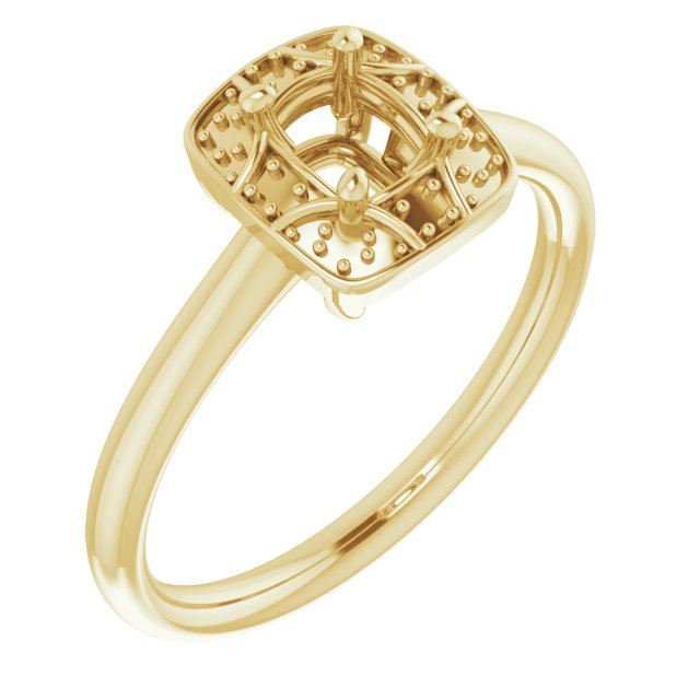 Halo-Style Vintage-Inspired Engagement Ring