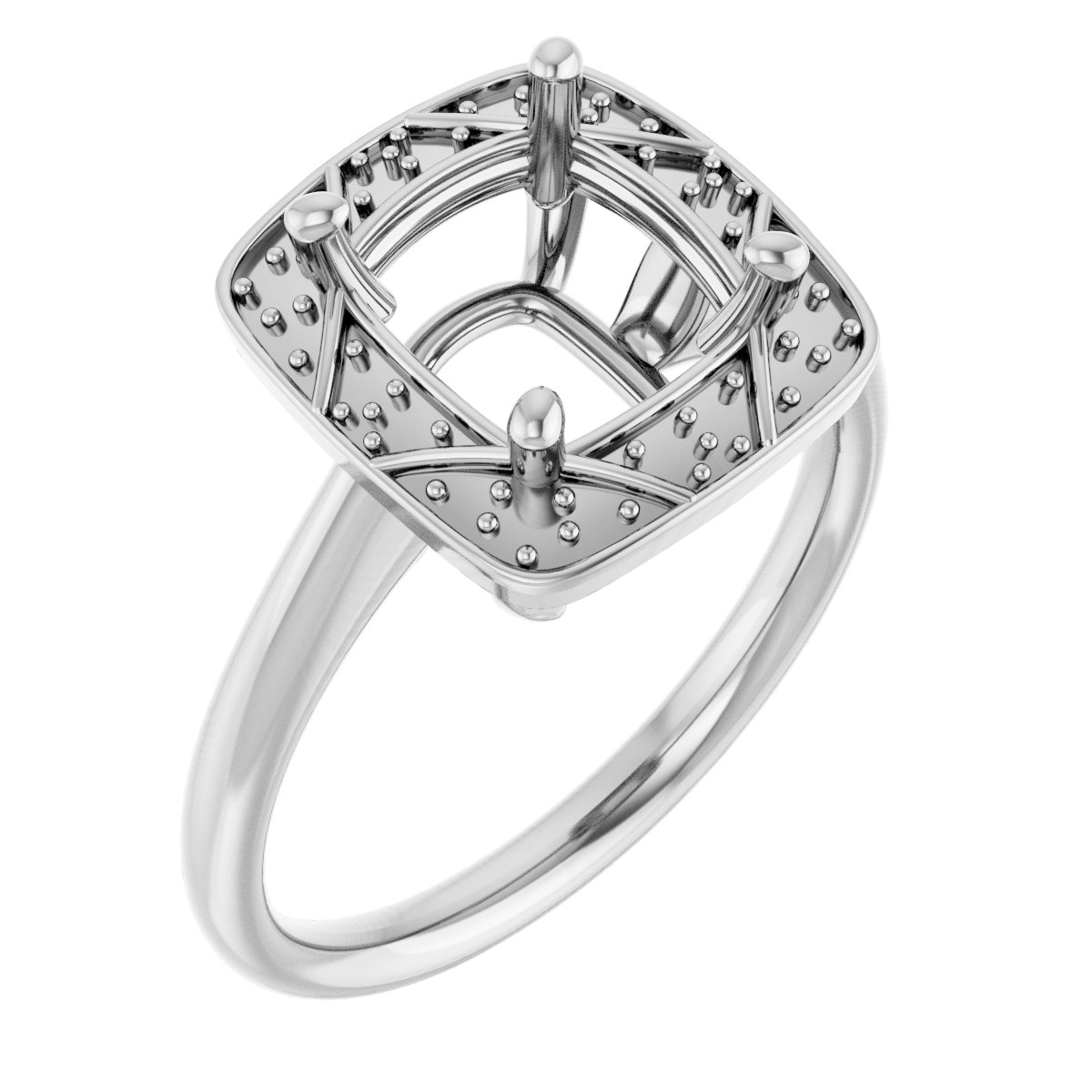 Halo-Style Vintage-Inspired Engagement Ring