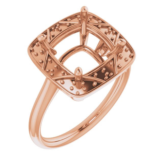 Halo-Style Vintage-Inspired Engagement Ring