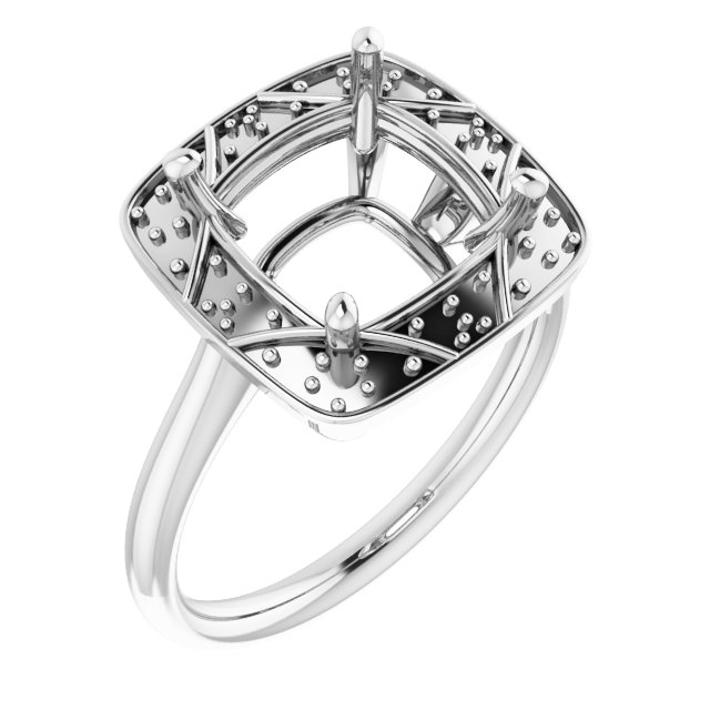 Halo-Style Vintage-Inspired Engagement Ring