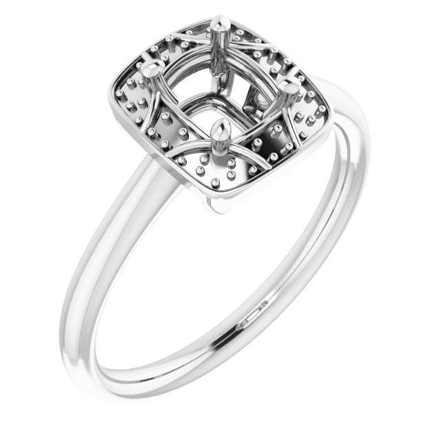 Halo-Style Vintage-Inspired Engagement Ring