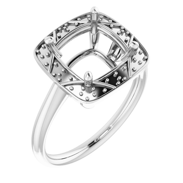 Halo-Style Vintage-Inspired Engagement Ring