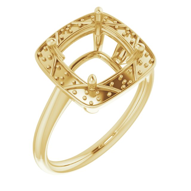 Halo-Style Vintage-Inspired Engagement Ring