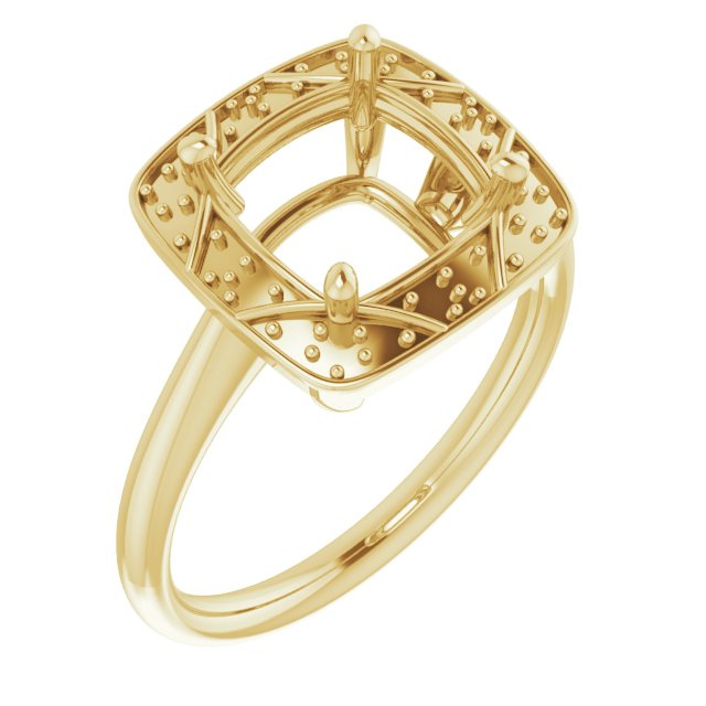 Halo-Style Vintage-Inspired Engagement Ring