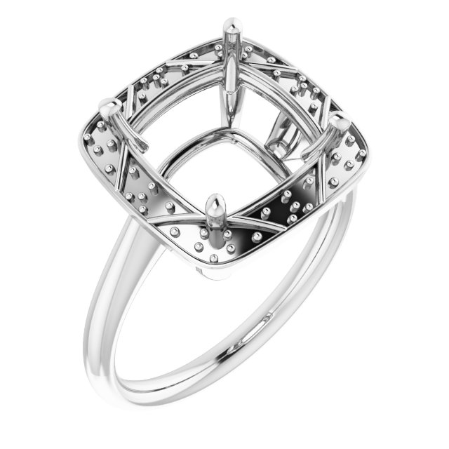 Halo-Style Vintage-Inspired Engagement Ring