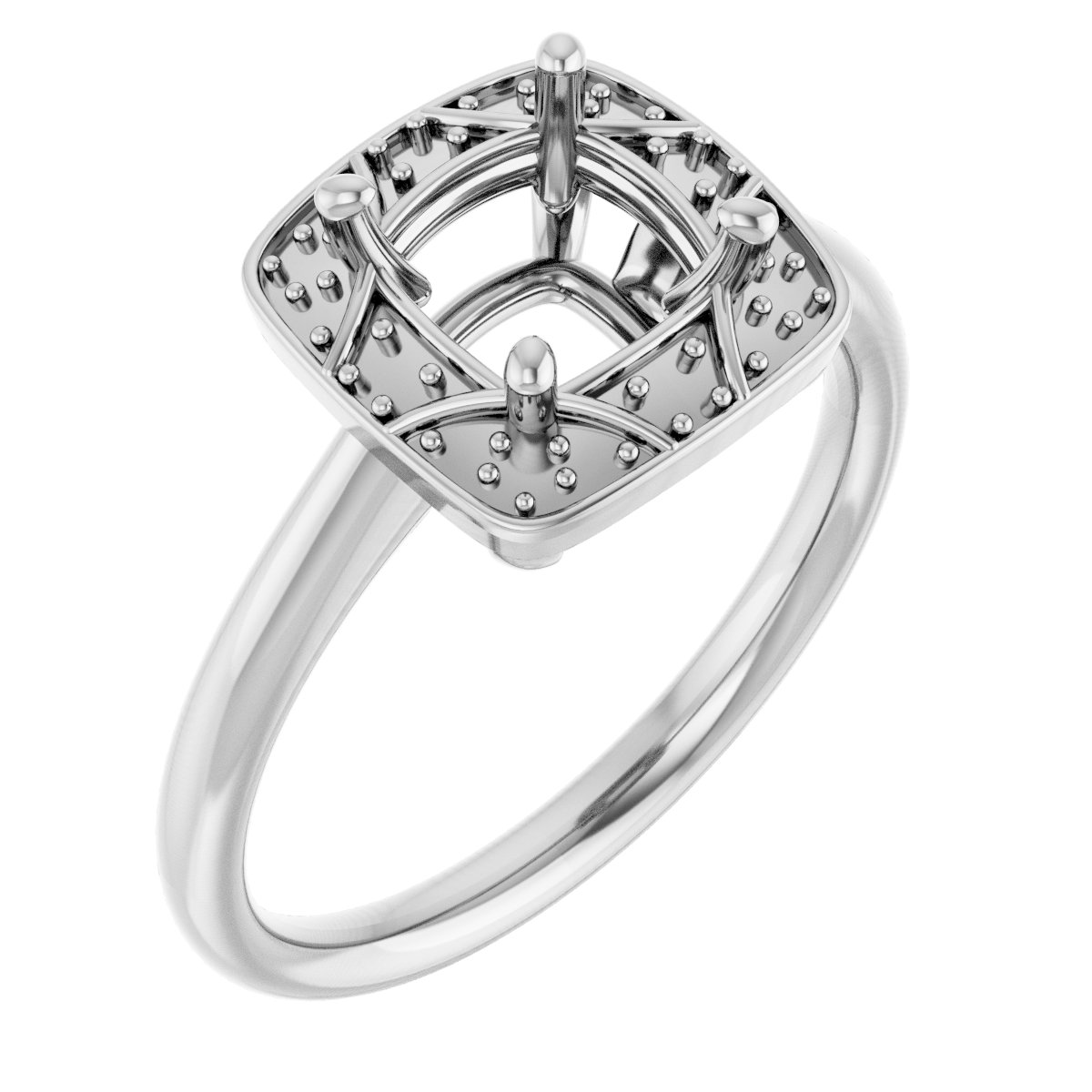 Halo-Style Vintage-Inspired Engagement Ring