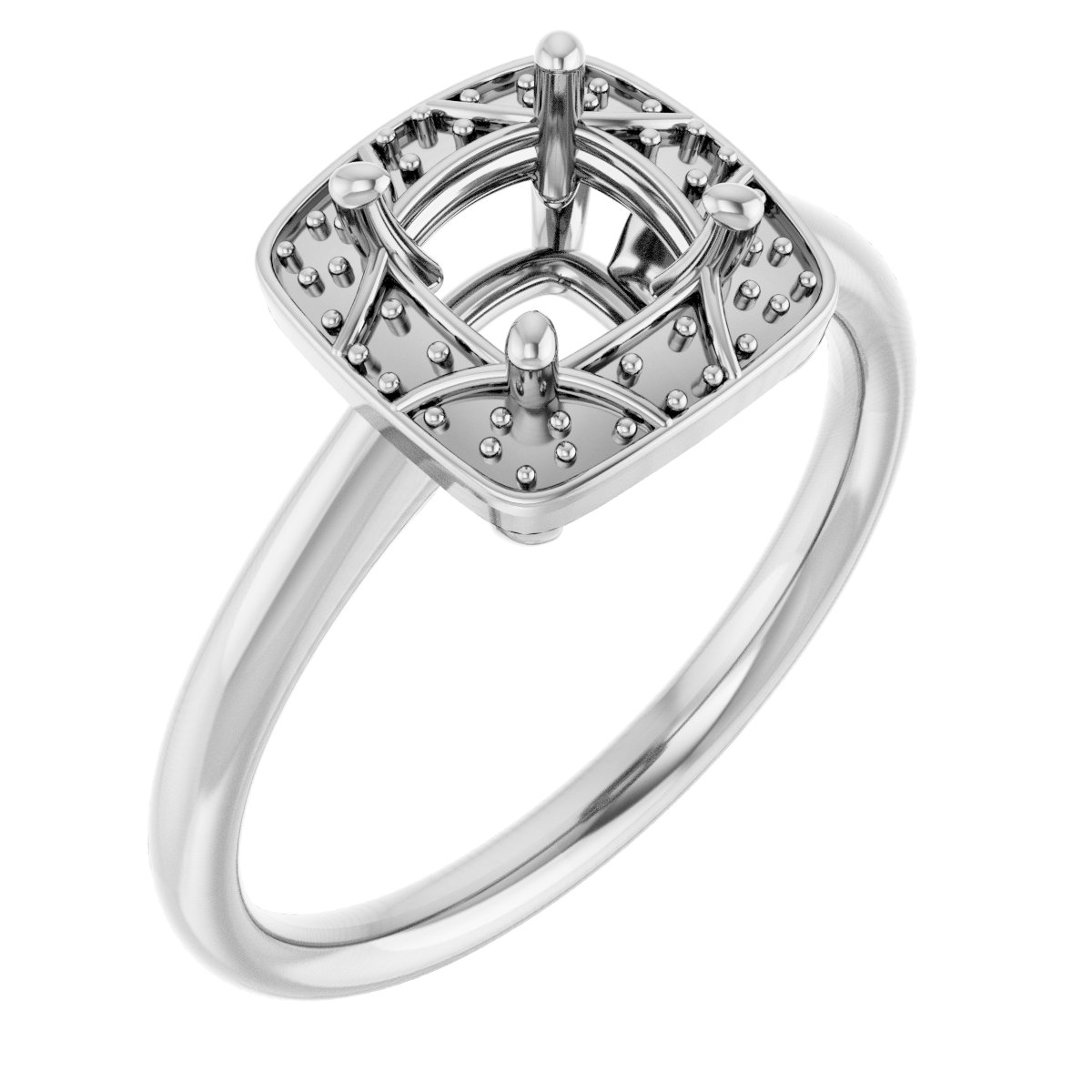 Halo-Style Vintage-Inspired Engagement Ring