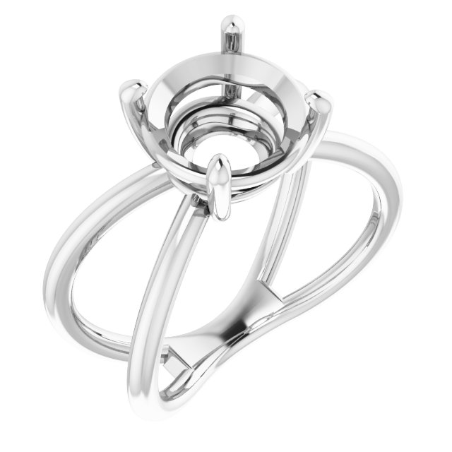 Solitaire Criss-Cross Ring