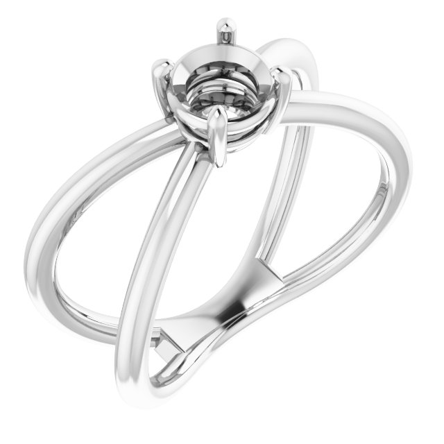 Solitaire Criss-Cross Ring