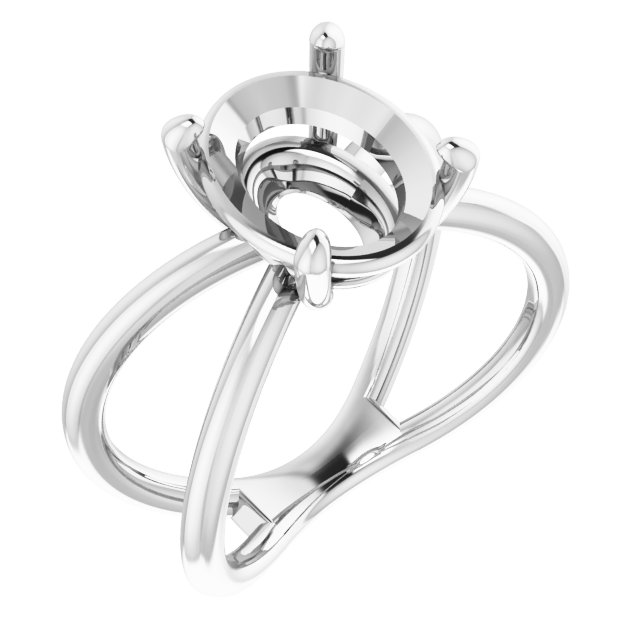 Solitaire Criss-Cross Ring