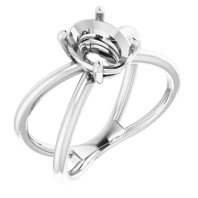 Solitaire Criss-Cross Ring