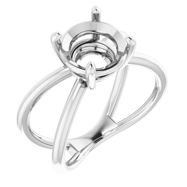 Solitaire Criss-Cross Ring
