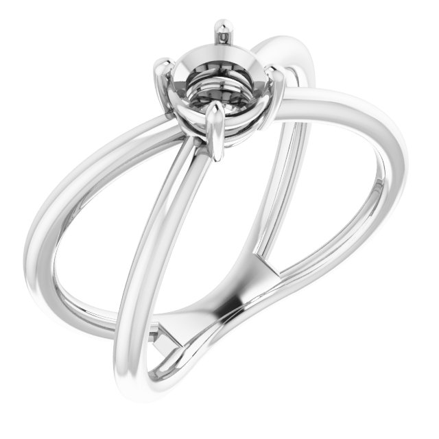 Solitaire Criss-Cross Ring