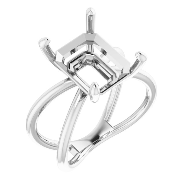 Solitaire Criss-Cross Ring