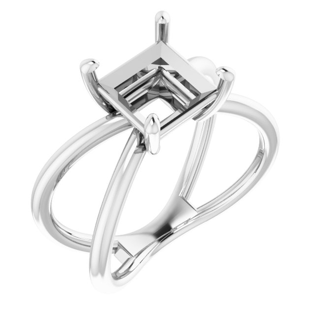 Solitaire Criss-Cross Ring