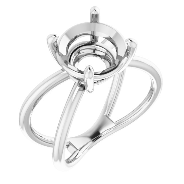 Solitaire Criss-Cross Ring
