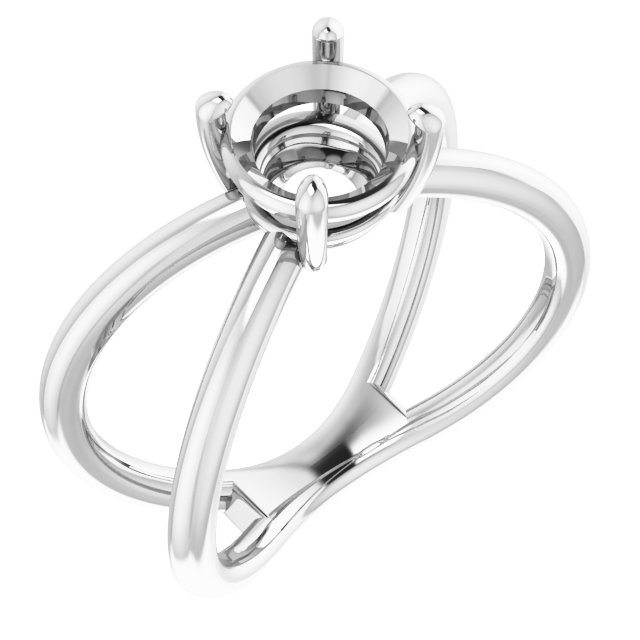 Solitaire Criss-Cross Ring