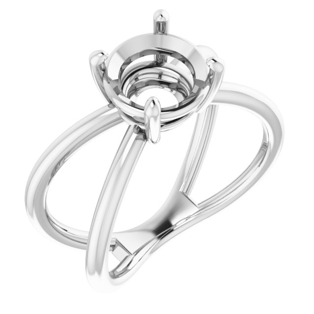Solitaire Criss-Cross Ring