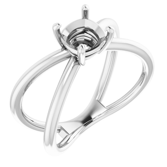 Solitaire Criss-Cross Ring