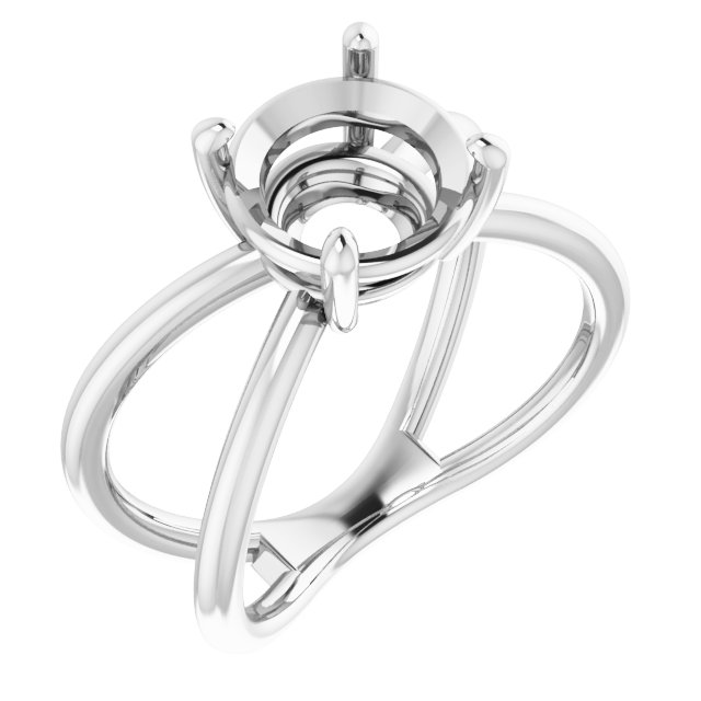 Solitaire Criss-Cross Ring