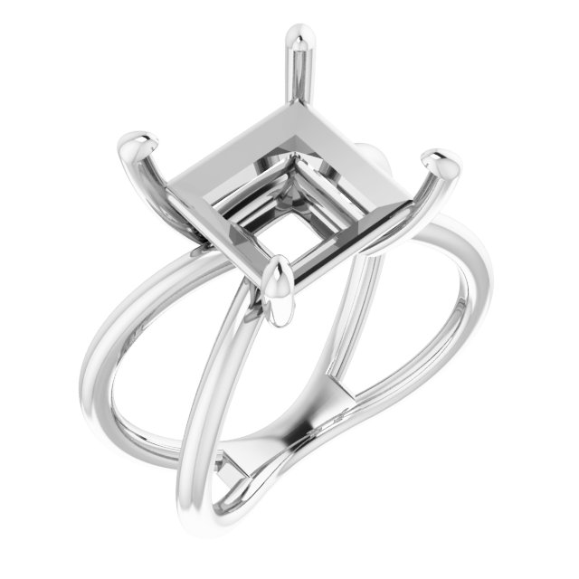 Solitaire Criss-Cross Ring