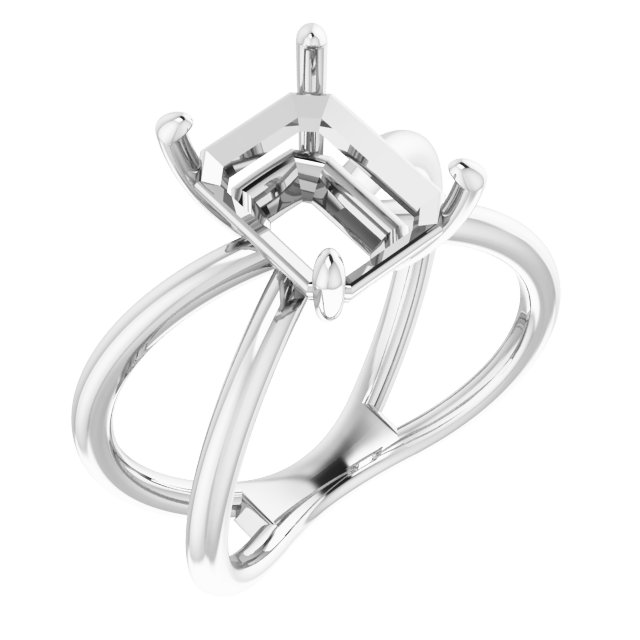 Solitaire Criss-Cross Ring