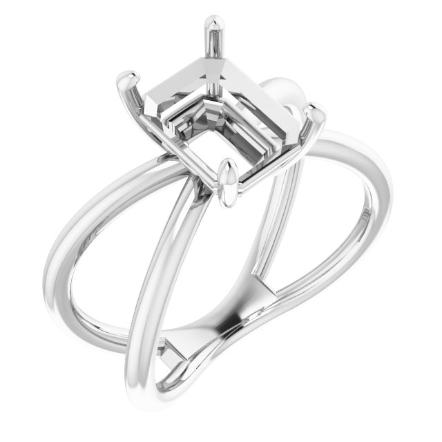 Solitaire Criss-Cross Ring