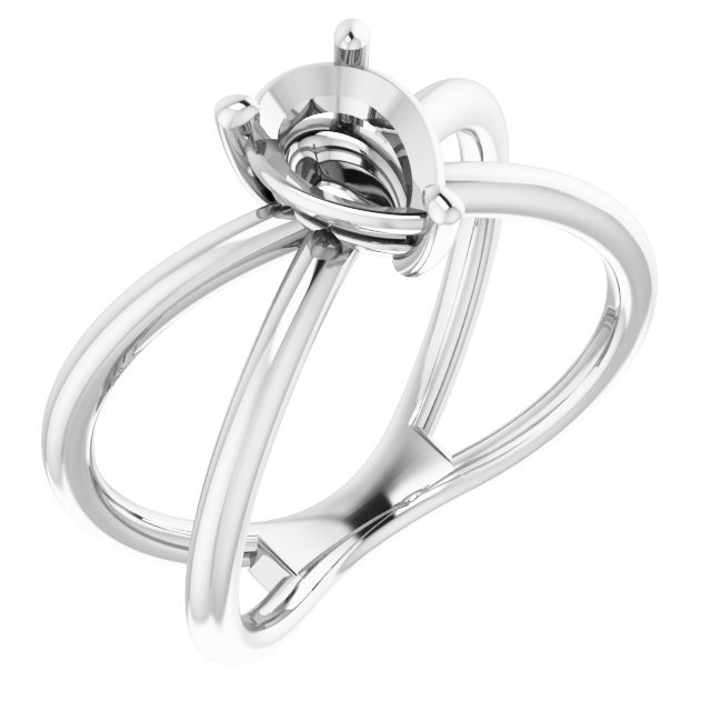Solitaire Criss-Cross Ring