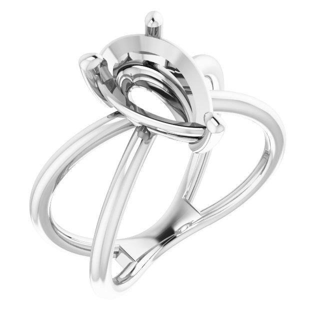 Solitaire Criss-Cross Ring
