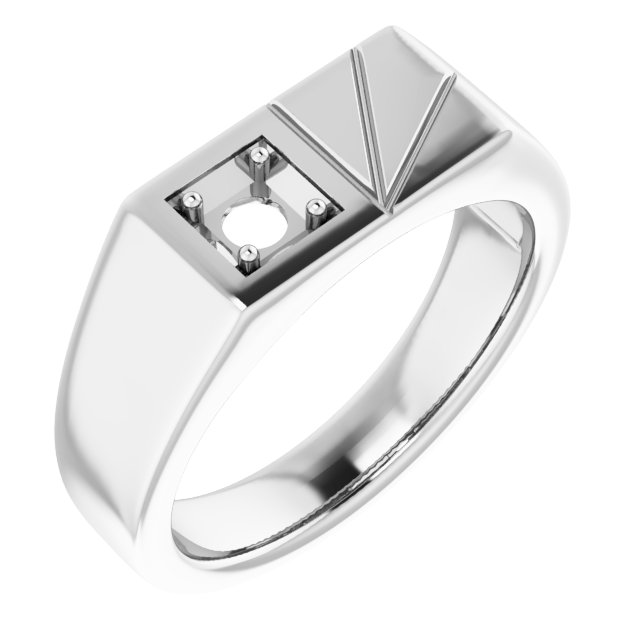 14K White 1/3 CT Natural Diamond Ring