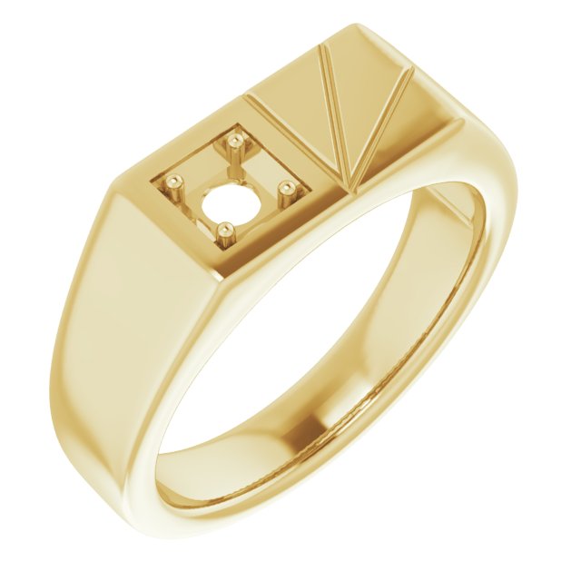14K Yellow 1/3 CT Natural Diamond Ring