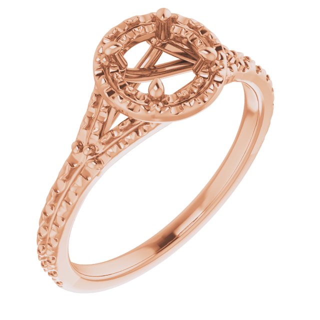 French-Set Halo-Style Engagement Ring or Band