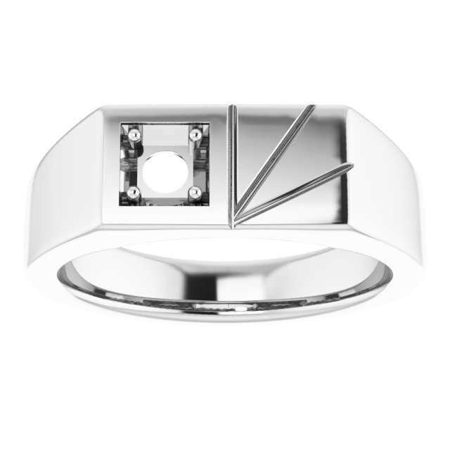 14K White 1/3 CT Natural Diamond Ring